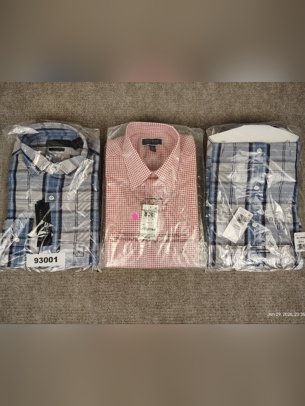 3 x Men's Casual Shirts The Men's Store Size Medium